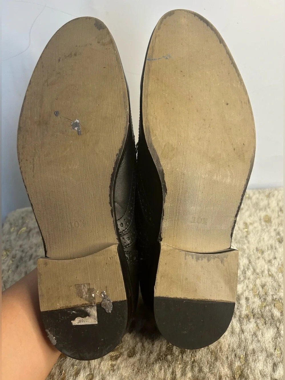 5 for $25🔥Eyelet Black Loafer Dress Shoes Mens Size 10.5